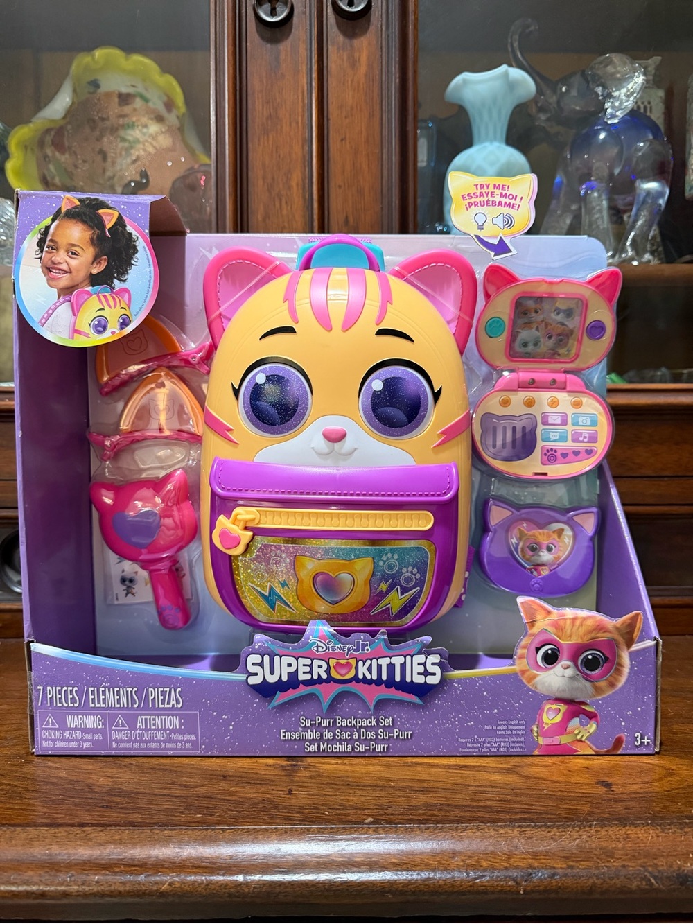 Disney Jr. SuperKitties Su-Purr Backpack Set Lights & Sounds 7pc Small Zip